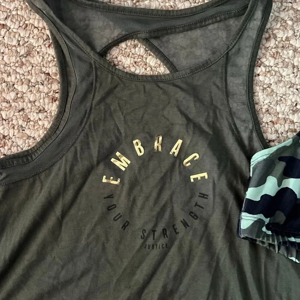 Justice size 7 girls active wear tank top